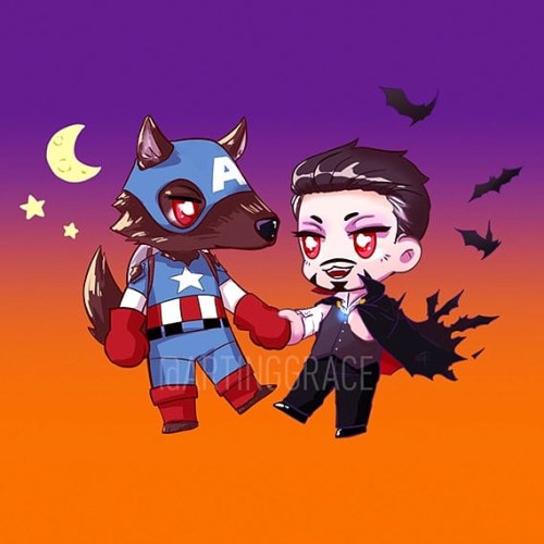 capwolf and vampire!tony (lollipop charm &amp; sticker designs!)on twitter | insta.gram - please don