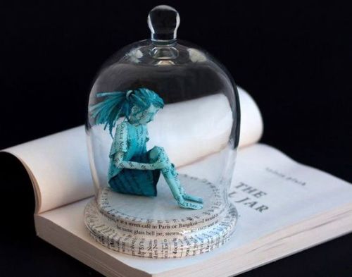 cafeinevitable:Bethany Bickley crafts intimate paper sculptures from book pages