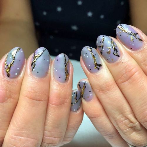 tracykawaii:Kintsugi. #nail #gelnails #handpainted #newnail #nyc #きらきらwww.instagram.com/p/B2