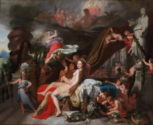 hildegardavon:Gerard de Lairesse, 1641-1711Hermes ordering Calypso to release Odysseus, ca.1670, oil