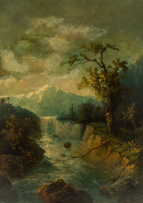 Mekertich GivanianForest Waterfalloil on canvas