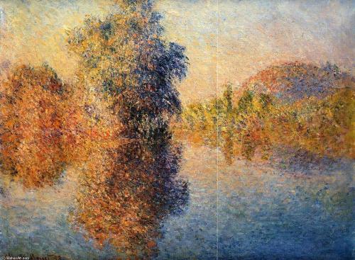 Monet&rsquo;s paintings of the Seine at Jeufosse:ImpressionismRowing boat on the Seine at Jeufosse, 