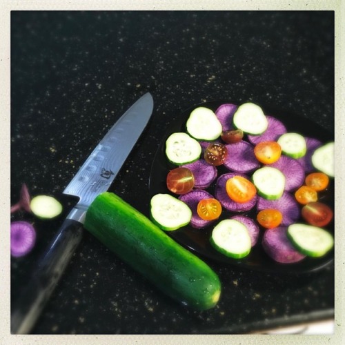 <p>Thank you @greendoorgourmet for growing all the beautiful things that are so delicious and perfect for a rainy afternoon. Thank you @edgesnashville for sharpening my fancy @shuncutlery knife so I can chop all the things without sawing off a finger. Thank you to everyone in this rapidly growing, but still incredibly local-centric town who is responsible for making it such an awesome place to live. #nashville #purpleradish #shunknives #buylocal #knifenotlocal  (at Fiddlestar)</p>