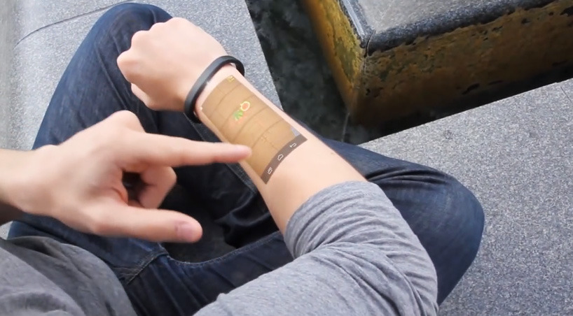 digitalramen:  Why tap on a tiny watch when you can use the Cicret? The bracelet