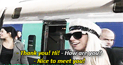 perrygaga:  Katy Perry and Lady Gaga meeting for the first time. 