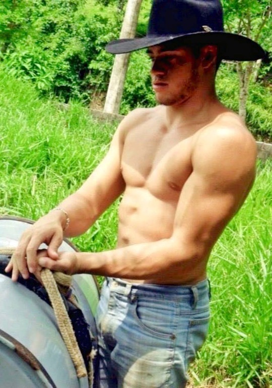 phd-bullrider:  Strap me up to your bed cowboy and ride me hard!  Yee haw!