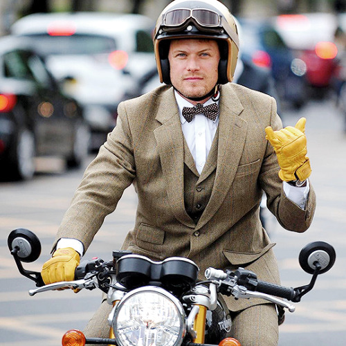 SAM HEUGHAN TAKING PART IN THE DISTINGUISHED GENTLEMEN’S RIDE 2022 IN EDINBURGH FOR PROST