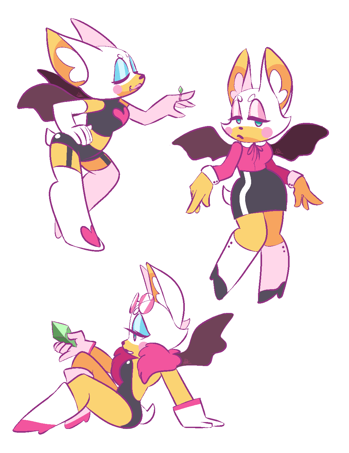 snaileyart:Rouge the Bat is really cute pt. 2 (transparent)