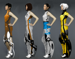 portaltwo:  Concept Chell outfits, designs,