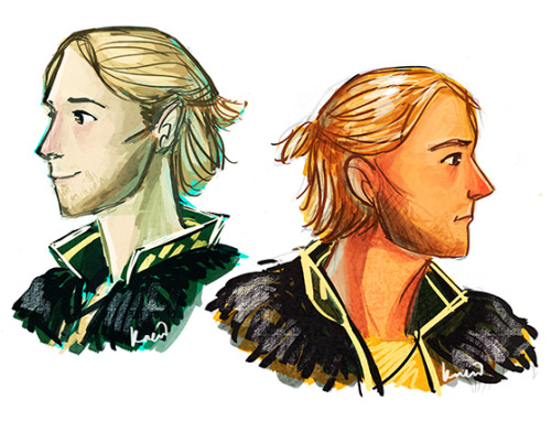 I did lineart and colored some anders sketches!i use warm colors way too often and i practiced with 