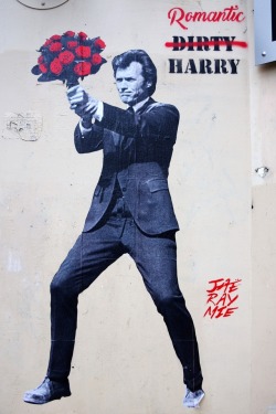 clinteastwood-blog:“Romantic Harry“ street art in Paris by Jae Ray Mie