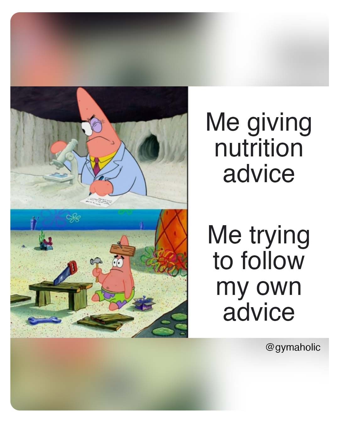 Me giving nutrition advice