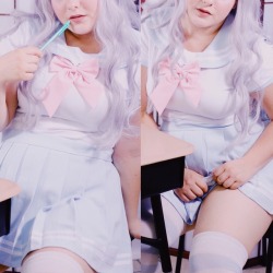 momokohime: Pastel school girl vibes 