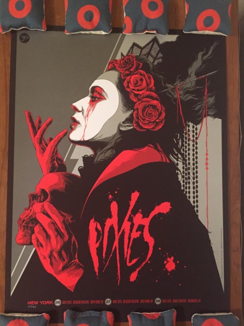 Pixies May 26,27,& 28 2015 NYC by Ken Taylor #69/85 of artist edition. Amazing piece by one of m