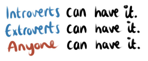 follows-me-into-the-woods:  PSA TIME - SOCIAL ANXIETY I am an extrovert. I am talkative, I love the company of people, and I love things such as public speaking. I have anxiety. Introverts can have anxiety.  Extroverts can have anxiety.  Anyone can have