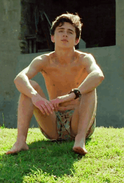 thegayfleet:Timothée Chalamet as Elio Perlman in Call Me By Your Name 