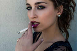 AVA   lipstick and cigarettes (dress : dolce