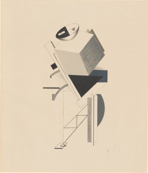 El Lissitzky, Portfolio Figurinen, 1923. Color lithograph. Kunstmuseum Moritzburg. Source