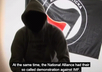 kropotkindersurprise:    2000 - Czech antifascists fight neonazis in Prague. From the great documentary 161 > 88 on the evolution of the Czech antifascist movement since the late 1980’s. [video]  