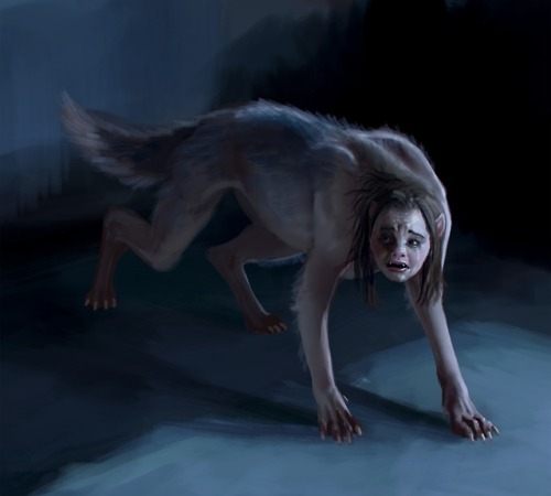 “Feral” (wolf TF) by Liminalbean on Deviantart