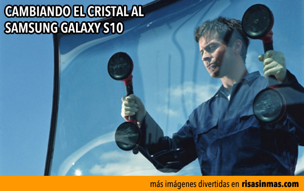 risasinmas:  Cambiando el cristal al Samsung Galaxy S10 