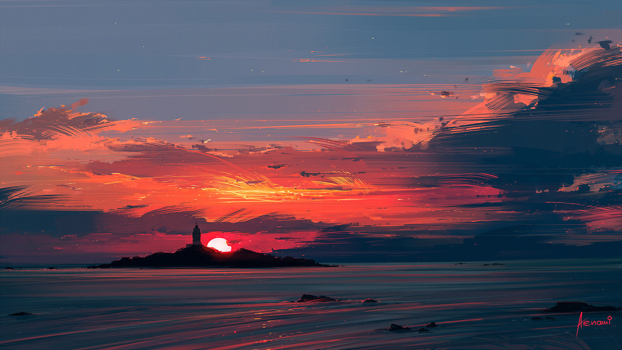 animehall:  by Alena Aenami 