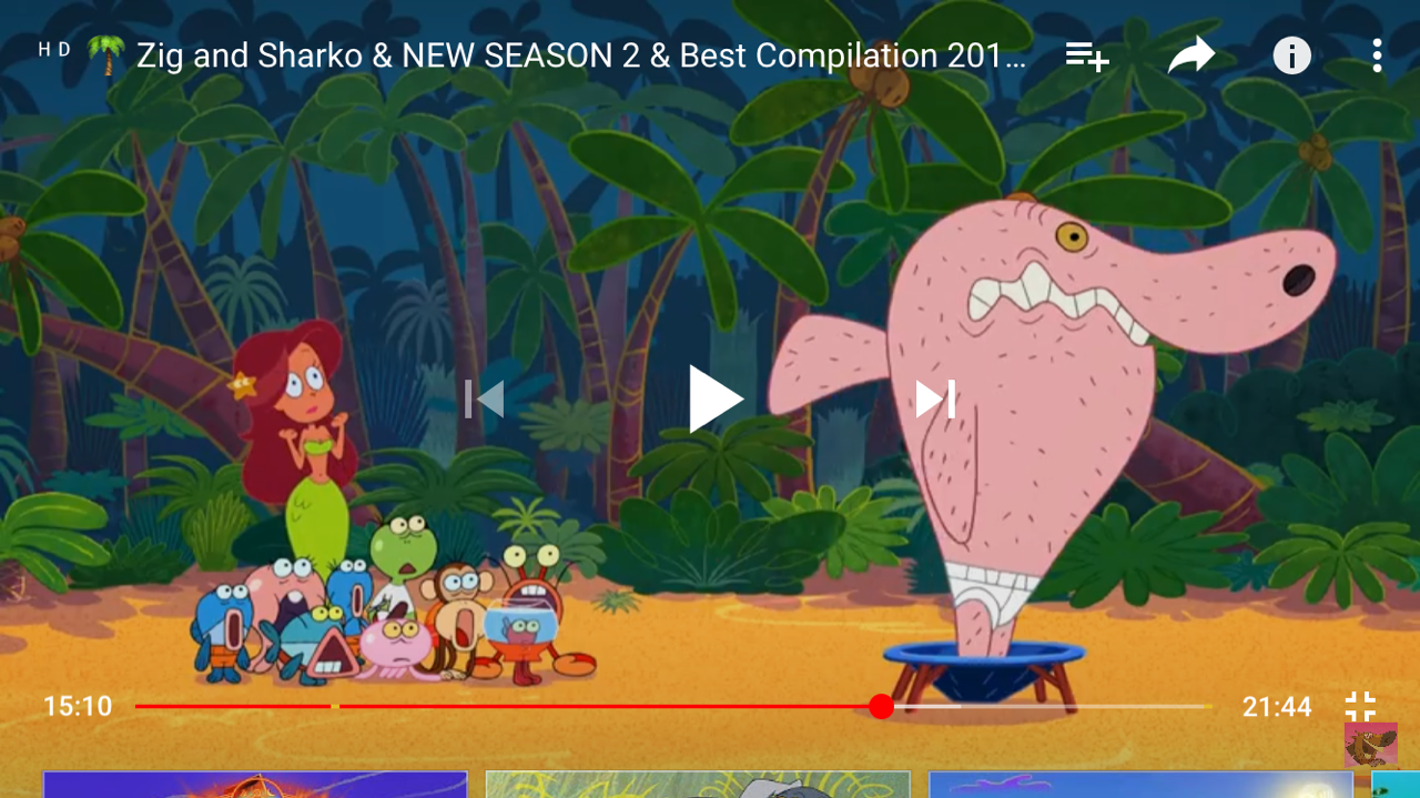 In season 2 of Zig and Sharko, Sharko is now shown wearing briefs. In this episode,