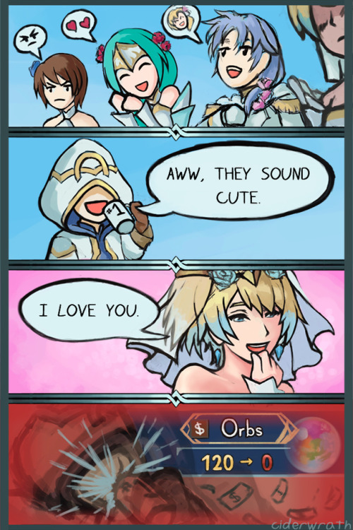 My reaction when listening to the new voice lines of the new Feh banner.