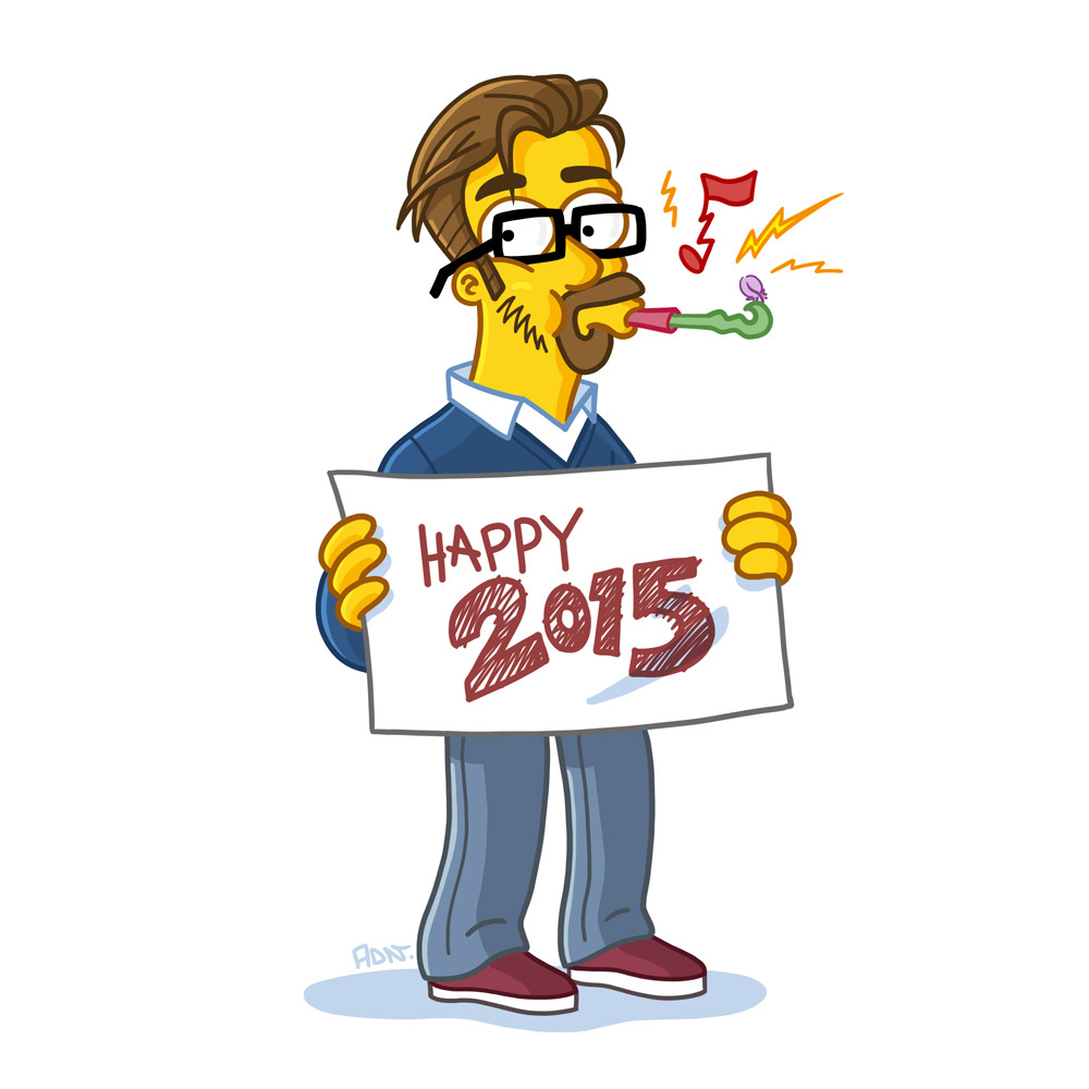 drawthesimpsons:  I wish you all a very Happy New Year 2015! :-)