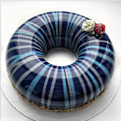 food-porn-diary:  Mirror Glazed Doughnut