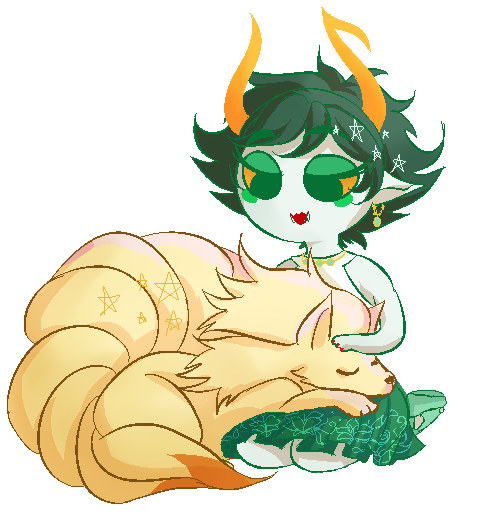steamshade: A few pixels of the main characters (ancestors) from my new Pokestuck AU~
