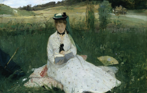 karrova: Reading by Berthe Morisot, 1873