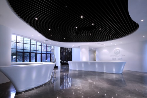 A sales and exhibition center in Tianjin, China #InteriorDesign by Davide Macullo Architects. http:/