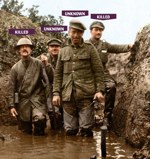 greatwar-1914:British soldiers on the eve of the Somme, and their fate during the battle.  Phot