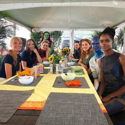 brie-news:robertdowneyjr #tbt #throwback #flashback to the #Women of @marvelstudios #mcu lunch 