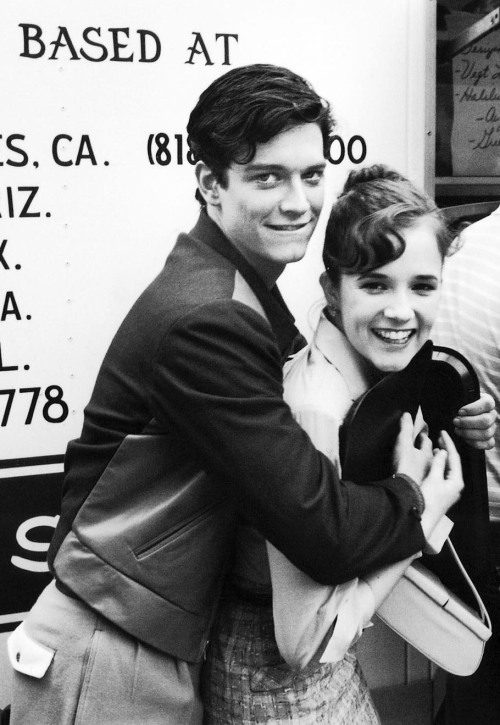 hollywoodlady: Eric Stoltz with Lea Thompson on the set of Back To the Future, 1984 Originally cast 