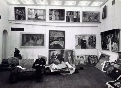 blueblackdream:  Edvard Munch, Munch Sitting in the Winter Studio, ca. 1938