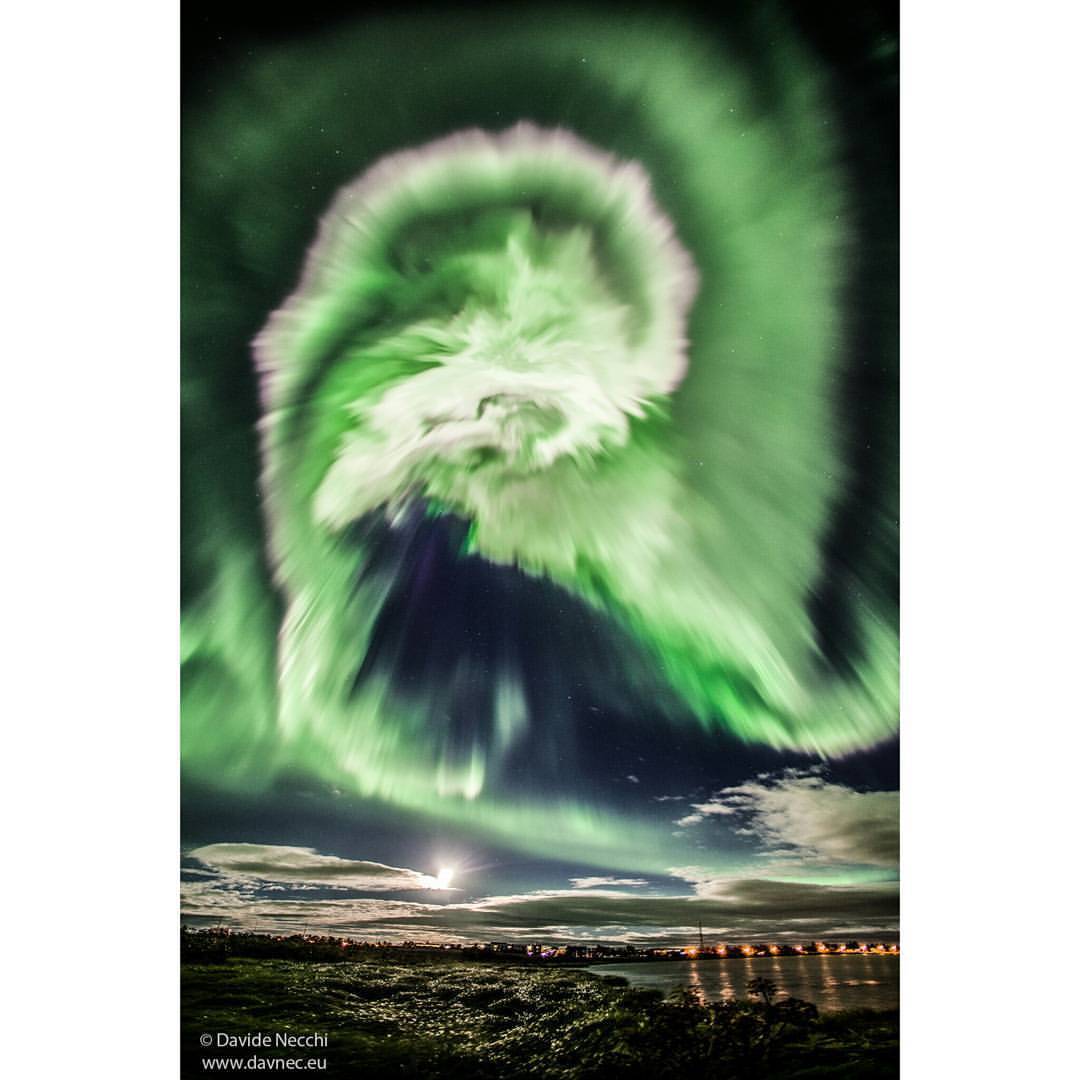 A Spiral Aurora over Iceland #nasa #apod #spiral #aurora #solar #storm #magnetosphere