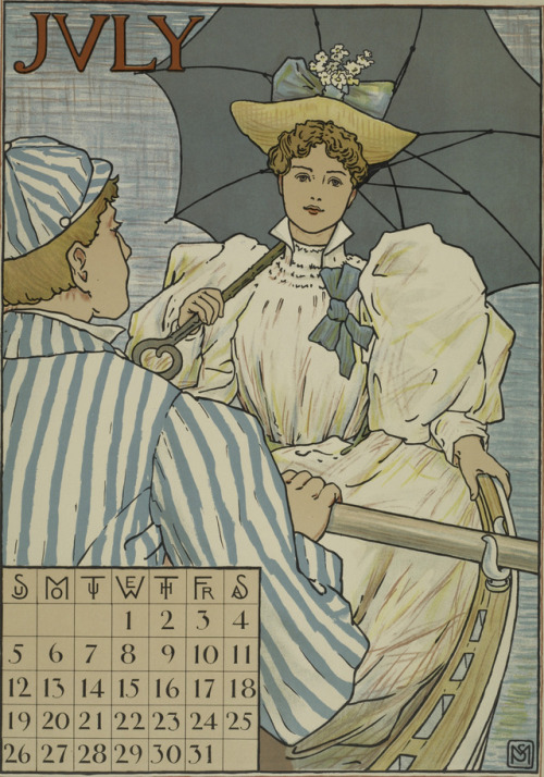 July 1896Artist: F. Schuyler Mathews(American; 1854–1938)ChromolithographPage from a calendar publis