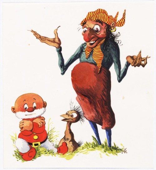 1960s/70s illustrations from Dutch children’s series, Paulus the woodgnome. By Jean Dulieu (1921-200