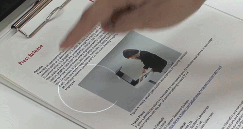 prostheticknowledge:  Prototype Real / Digital Info Interface System Using projection