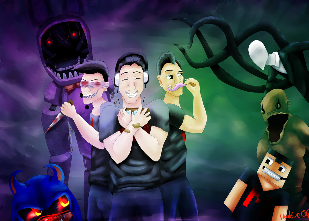 demoniccrimsonflames:  Just some Markiplier fanart   Video: http://www.livestream.com/bloodfire09s_streams/video?clipId=pla_141e3568-0938-4810-ac9b-65e87dd78e75