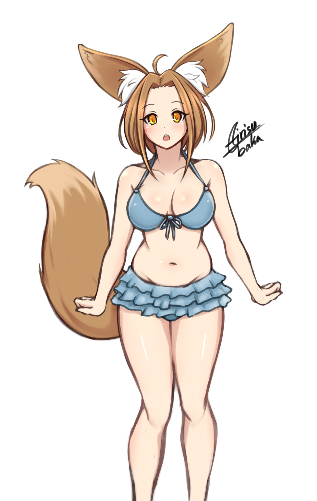 airisubaka: Eileen, the youngest of the three fox girls! A cute, sweet, kinda chubby,