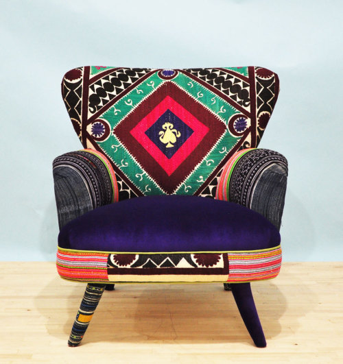 sosuperawesome:Patchwork upcycled furniture by namedesignstudio in Istanbul, Turkey.