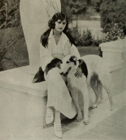 filmforfancy:Silent film stars with their borzois (pt.2).