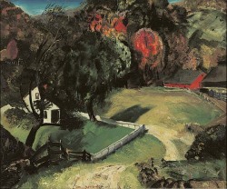 wetreesinart:  George Bellows (Am. 1882-1925), The White Fence, 1920, oil on canvas, 20 x 25 in., Hunter Museum of American Art, Chattanooga 