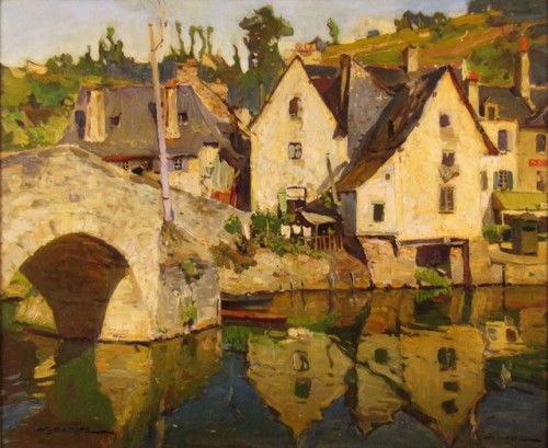 Constantin Westchiloff (1877-1945) - Dinan Village. Oil on canvas.