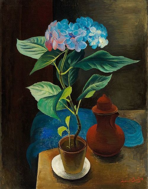 yolandart:  Johannes Beutner (German, 1890-1960), Stilleben mit Hortensie [Still