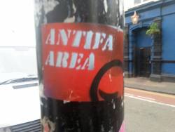 brightonpolitical:  Anti-fascist sticker