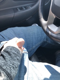 kinkyinour40s: A little road trip fun  Hands on the stick while his are on the wheel @jkcouple916. Sexy fun!@empoweredinnocence 